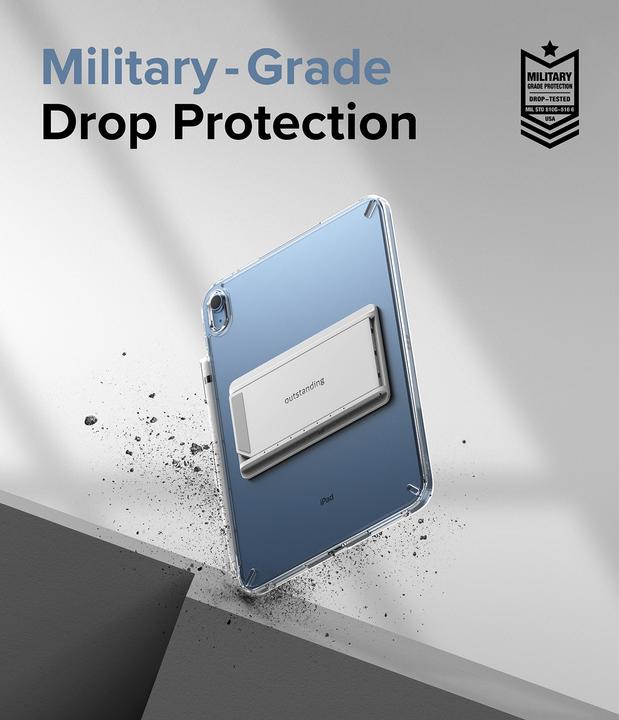 Produktbild Ringke Case for iPad 10th 2022 FUSION COMBO w OUTSTANDING* CLEAR (LIGHT GRAY 1P) (Apple iPad 2022 (10. Gen))