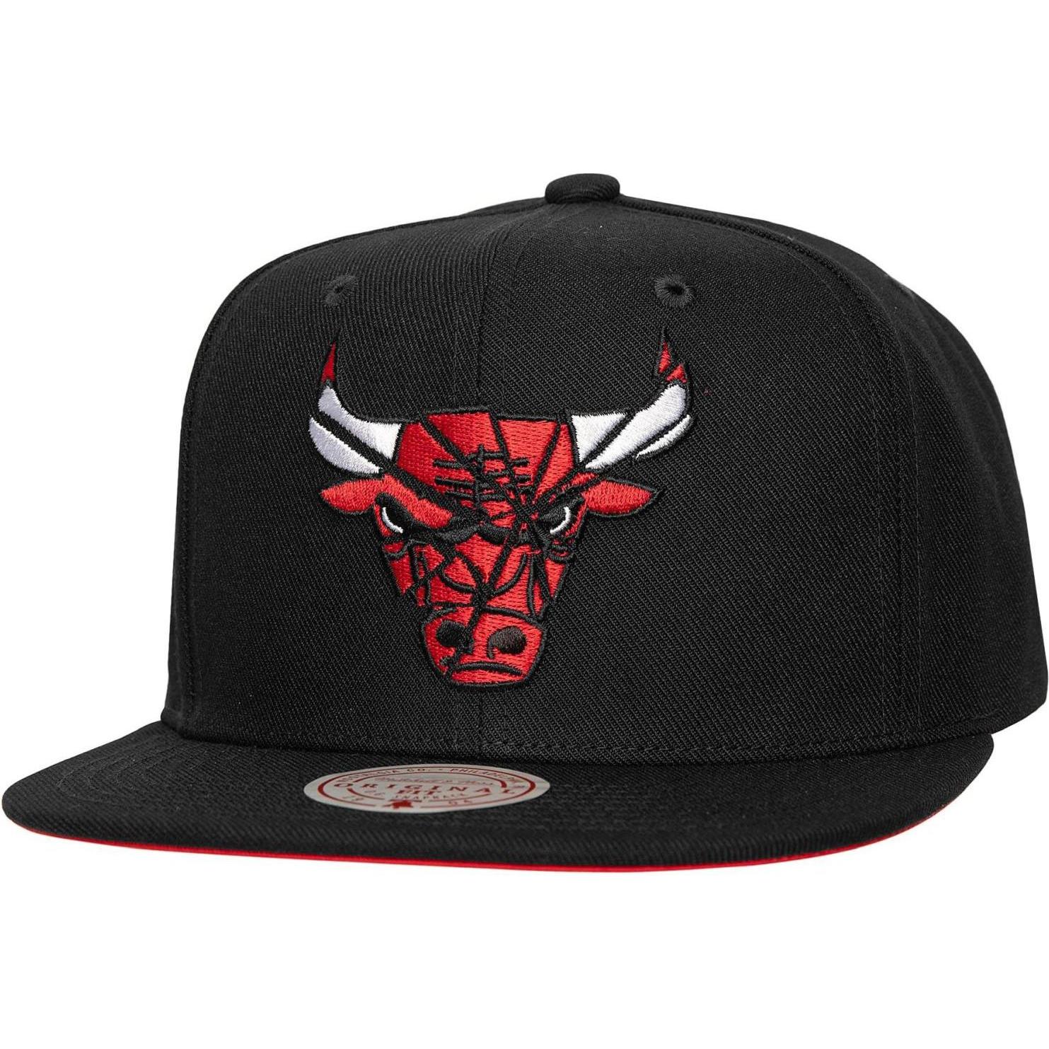 Mitchell & Ness, Herren, Cap, Snapback Cap SHATTERED Chicago Bulls, Schwarz, (One Size)