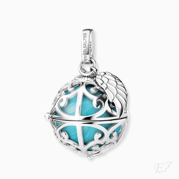 Image du produit Engelsrufer Boule de cristal avec aile turquoise (Argent sterling 925 rhodié)