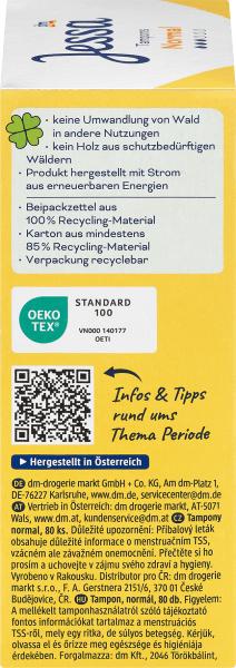 Nährwerte und Zutaten dm Jessa Tampons Normal (Normal)