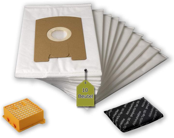 EVendix Sacchetti Per Aspirapolvere Primera W 1501, 10 Pezzi + 2 Microfiltri + 2 Filtri Motore, Compatibili Swirl Y102