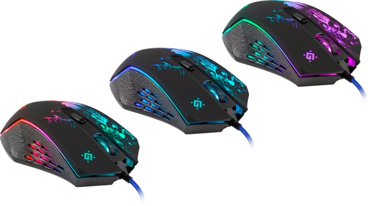 Immagine prodotto Defender Mouse ottico da gioco, cablato GM-933 SIN'SISTER 7200dpi 6P retroilluminato (Cablato)