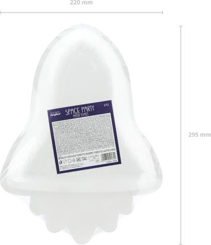 Actual product image Partydeco Paper plate rocket (6pcs) (6x)