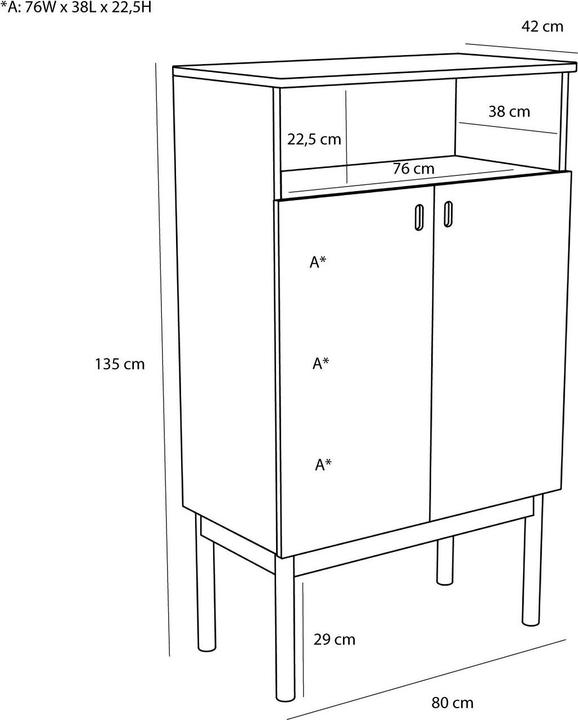 Produktbild Hübsch Ulterior Schrank Naturfarben