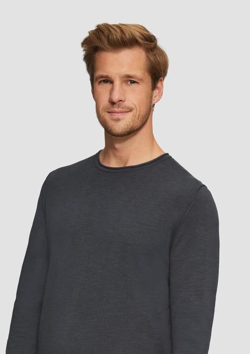 Image du produit S.Oliver Strickpullover Strickpullover mit Flammgarnstruktur und Rollsaum-Details (S)