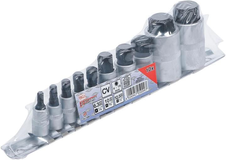 Actual product image BGS Bit Socket Set extra short internal Hexagon 4 - 19 mm 10 pcs. (Allen screw)