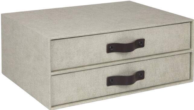 Image du produit Bigso BIRGER Schubladenbox 2 Fächer Linnen Canvas (A9)