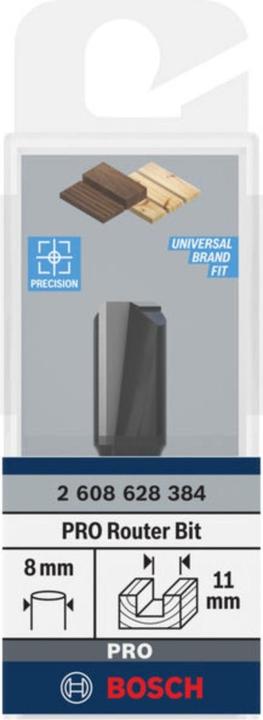 Produktbild Bosch Professional Zubehör Nutfräser, 8 mm, D1 11 mm, L 19,6 mm, G 51 mm. Für Handfräsen