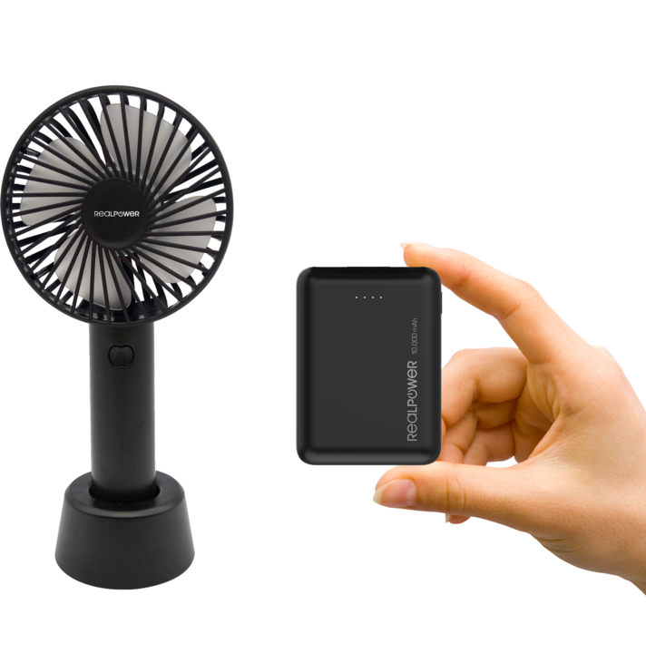 Produktbild RealPower Mobile Bundle Beatmungsgerät + PB-10000 mini HD (1200 mAh)