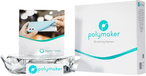 Produktbild Polymaker PolyFlex TPU90 - Black - 2.85mm (TPU, 2.85 mm, 750 g, Schwarz)