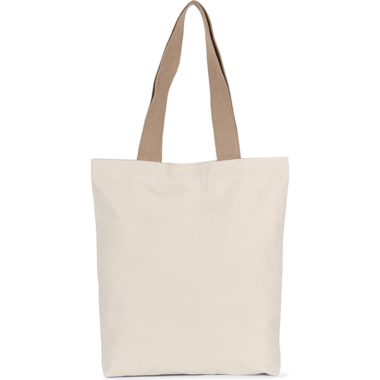 Kimood, Tasche, Tote bag recycelt mit flachem Boden, Beige