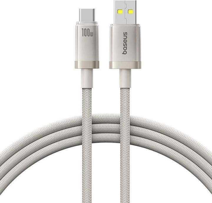 Produktbild Baseus USB-A to USB-C Cable Titanium, 100W, 5A, 2m, Silver (2 m, 100 W)