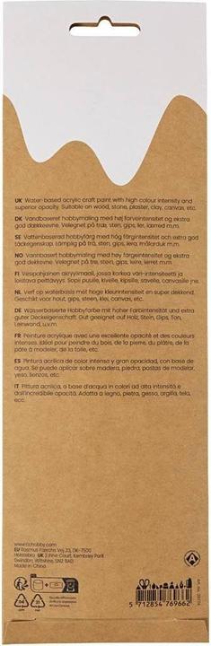 Produktbild Creativ Company Acrylfarbe Hobbyfarbe Plus Color 6 x 5 ml, Weihnachtsfarben (5 ml)