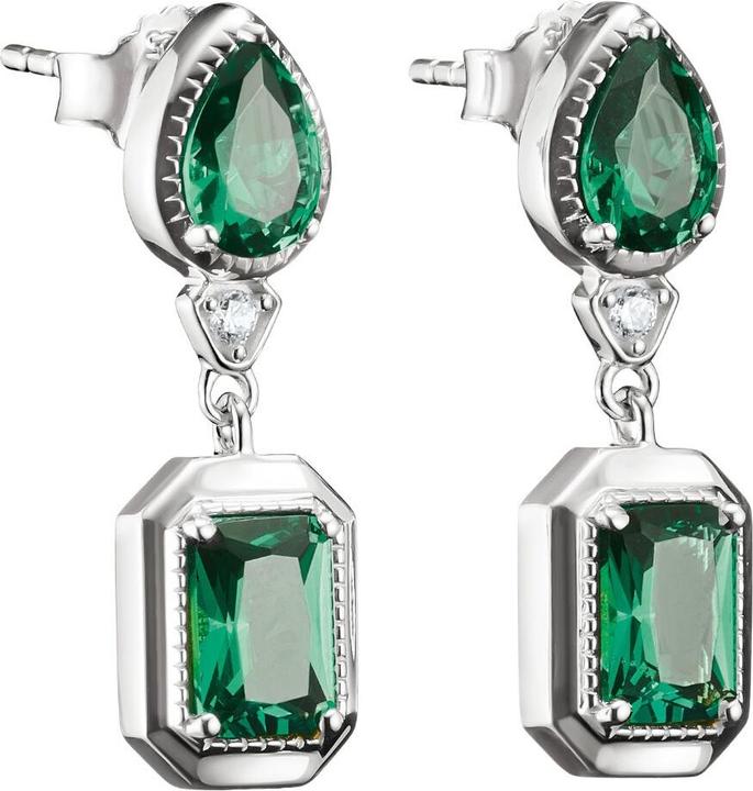 Immagine prodotto Thomas Sabo Ohrstecker Oktagon Smaragdgrün Elyndra Silber (Argento 925)
