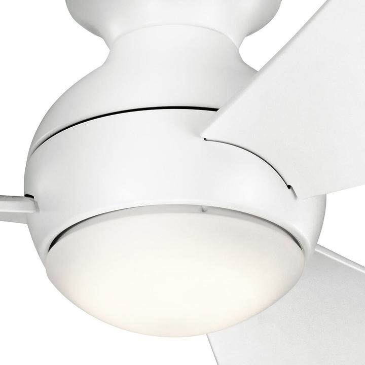 Actual product image Elstead Lighting Sola silent ceiling fan with LED light Ø86cm + remote control matt white (38.80 dB)