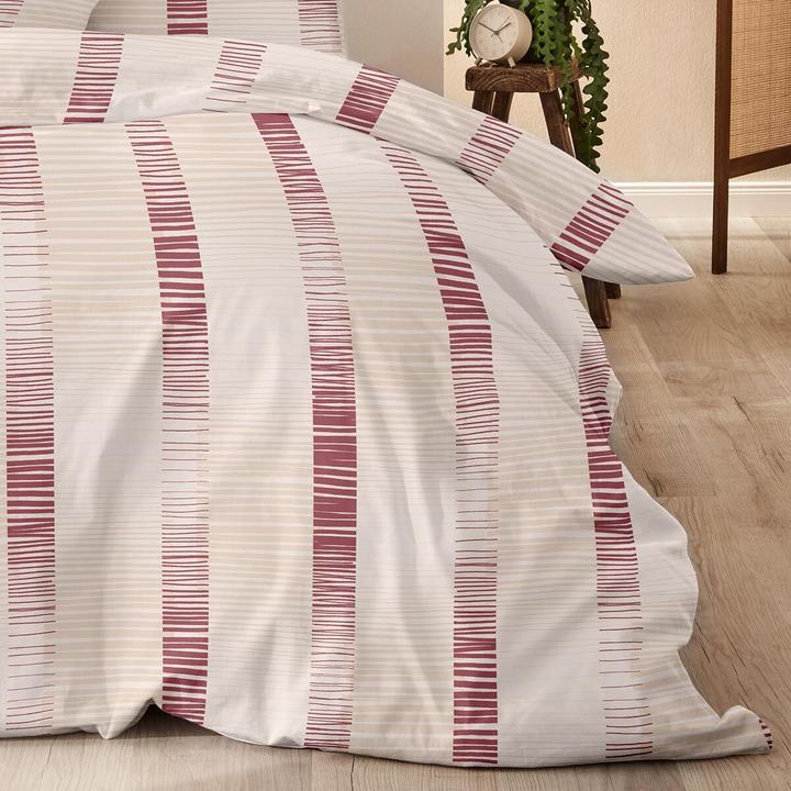 Produktbild Enrico Coss Feinbiber Bettwäsche Gladstone rot (Bettwäsche Set, 135x200 cm + 80x80 cm)