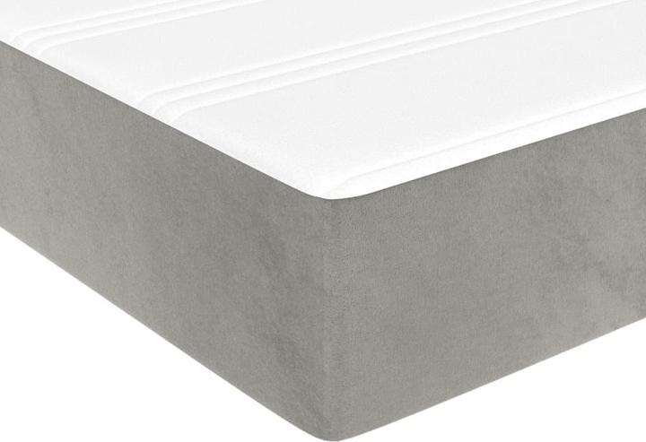 Image du produit vidaXL Taschenfederkernmatratze Hellgrau Samt (90 x 210 cm, Noyau de printemps)