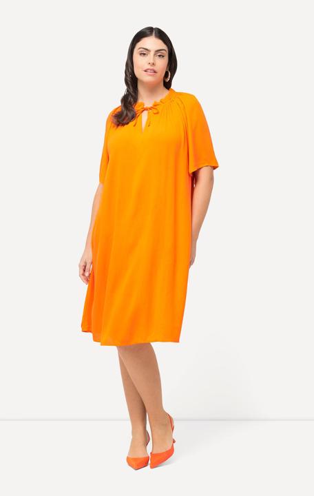 Produktbild Ulla Popken Kleid, Rüschen, A-Linie, Tunika-Ausschnitt, Halbarm (46, 48)