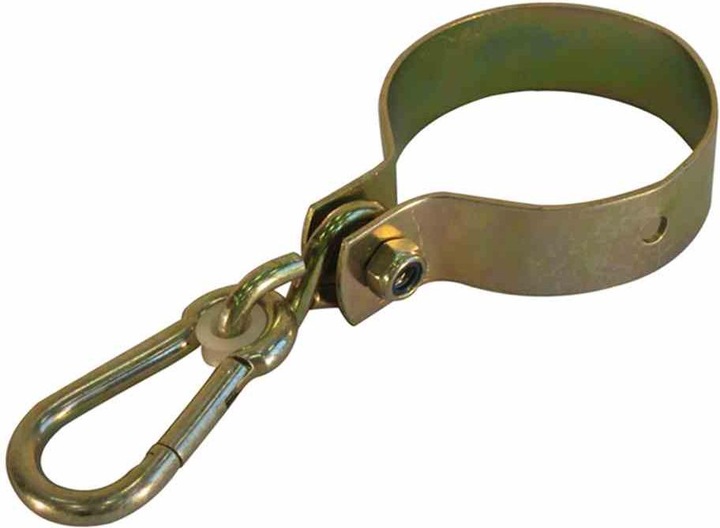 Actual product image GAH 207519 Swing clamp for round timber galvanised yellow clamp-Ø 120 mm