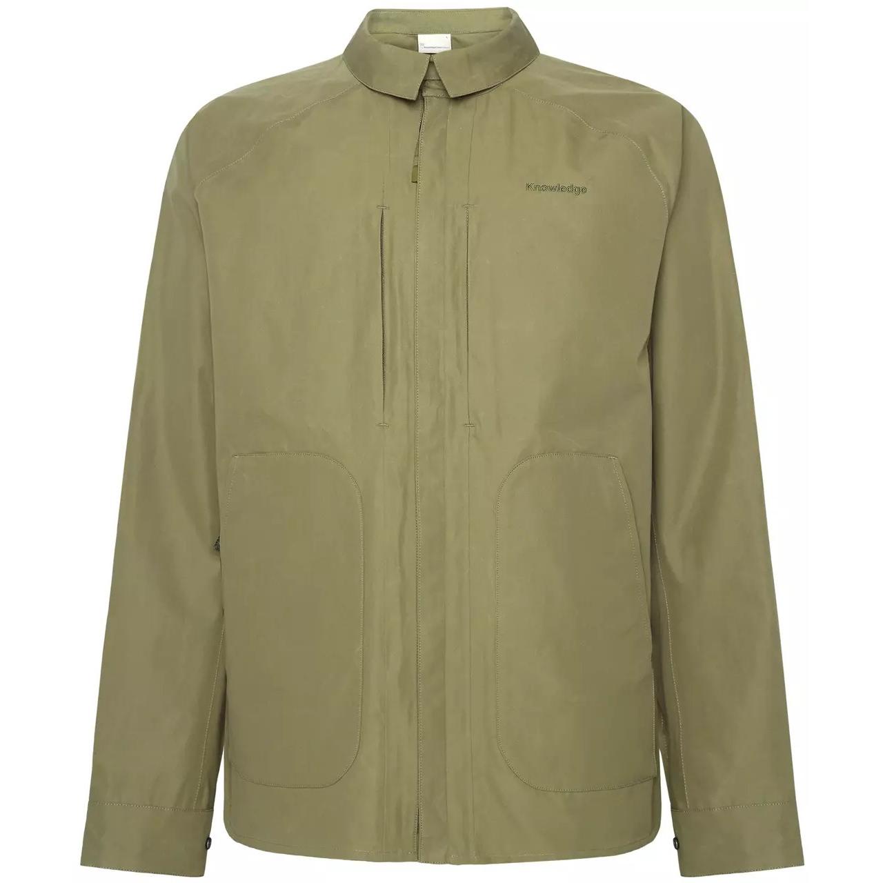 KnowledgeCotton Apparel, Herren, Jacke, Vent Canvas 200 Classic Overshirt Men (M), Grün, M