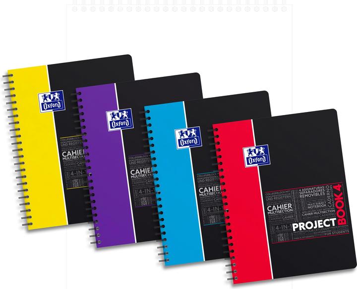 Produktbild Oxford Projectbook, kar., 80 Blatt (A4+, Kariert, Harter Einband)