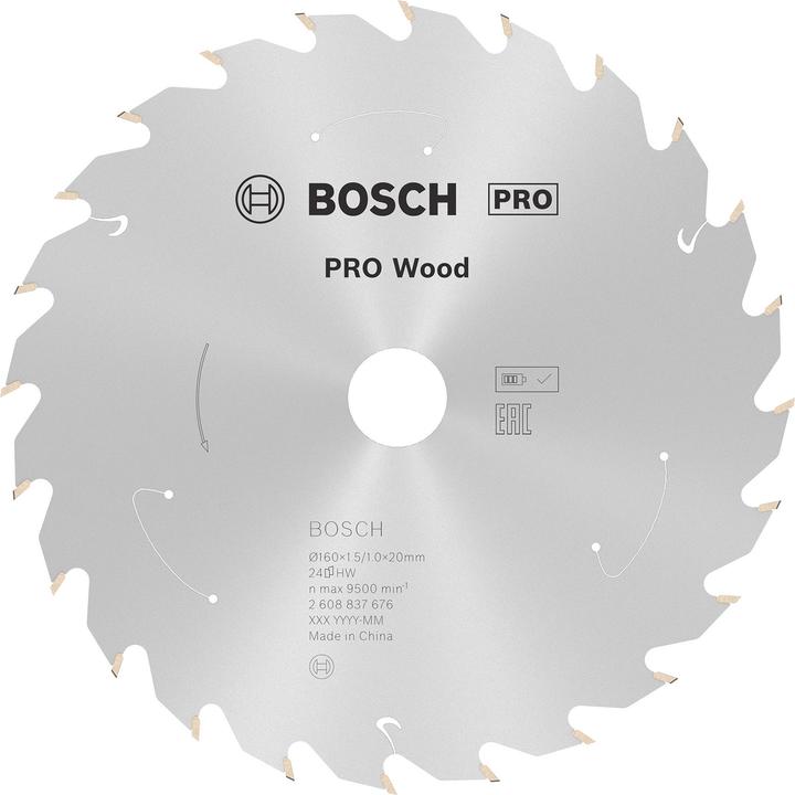 Produktbild Bosch Professional Zubehör PRO Wood cordless Kreissägeblatt, 160 x 1,5 x 20 mm