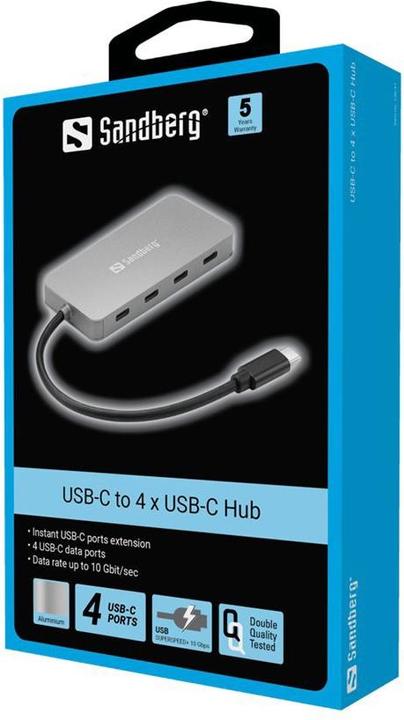 Productafbeelding Sandberg Hub 4 x USB-C (USB-C, 4 ports)