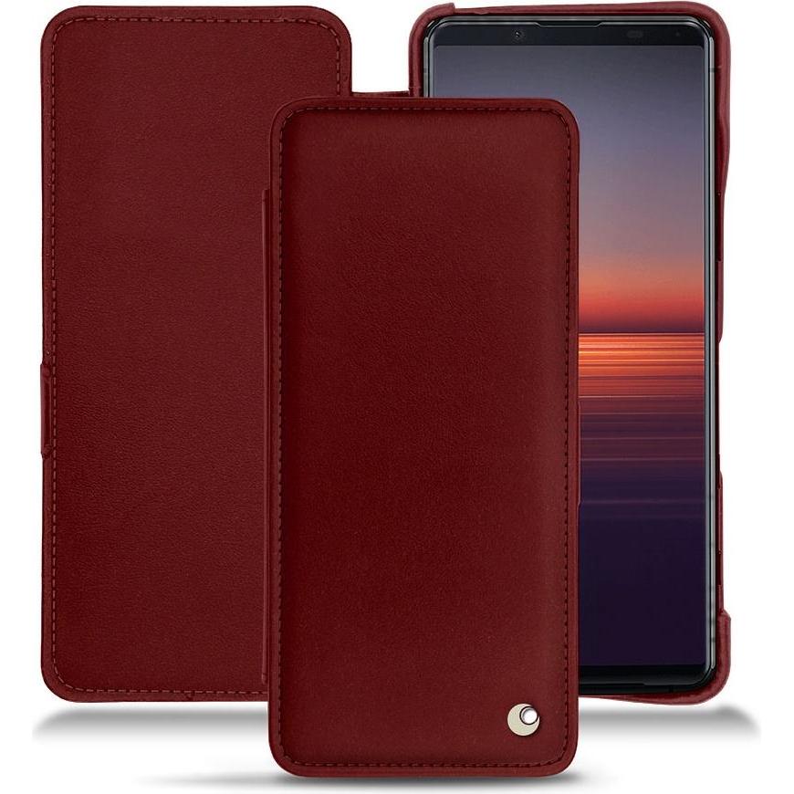 Noreve Lederschutzhülle horizontal (Sony Xperia 5 II), Smartphone Hülle, Rot