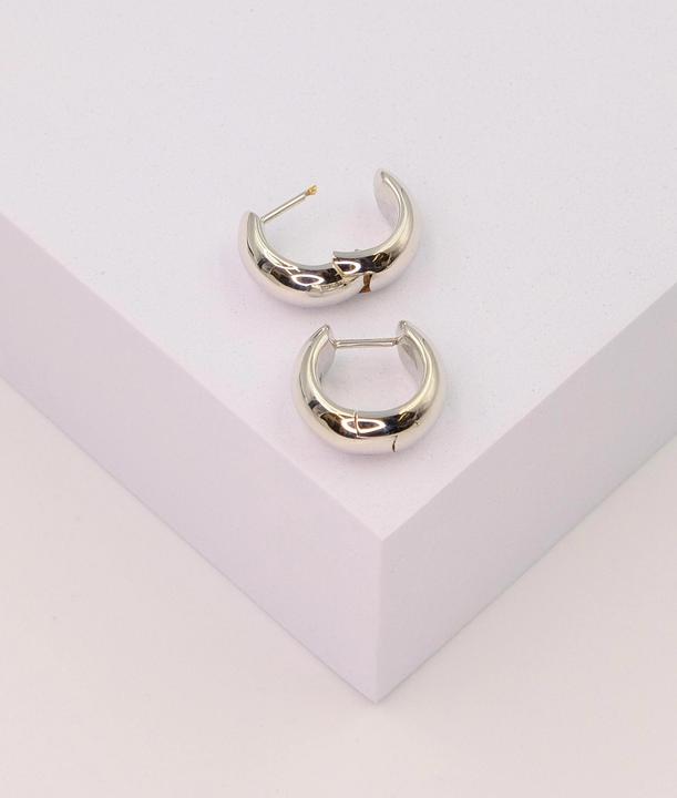 Actual product image Muau Creoles (750/18K white gold)