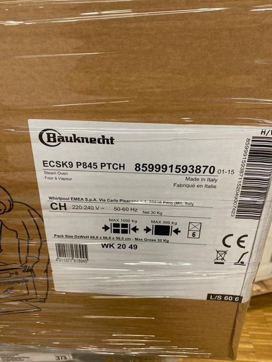 Produktbild Bauknecht Einbaudampfbackofen ECSK9 P845 PT CH A