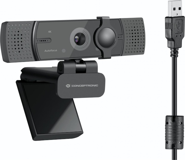 Image du produit Conceptronic Webcam AMDIS -UltraHD autofocus avec double microphone (8.60 Mpx)