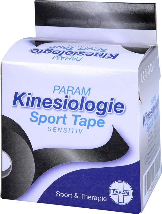 Actual product image Kinesiology Sports Tape 5cm x 5m Black, 1 pc PFL (5 m)