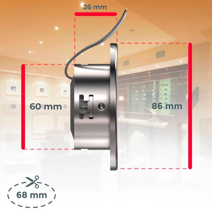 Produktbild B.K.Licht LED Einbauleuchten-Set, matt-nickel, 10xLED-Modul (400 lm)