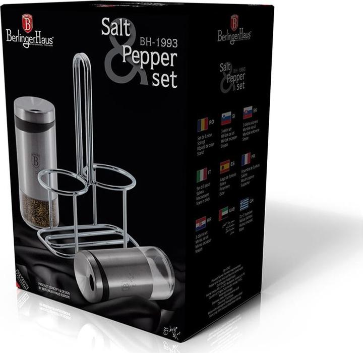 Actual product image BerlingerHaus Salt and pepper shaker set chrome steel (Pepper, Salt)
