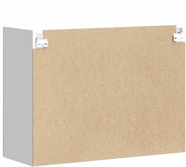 Image du produit VidaXL Armoire suspendue de cuisine avec porte vitrée Porto Blanc Armoire murale de cuisine (80 x 31 x 60 cm)