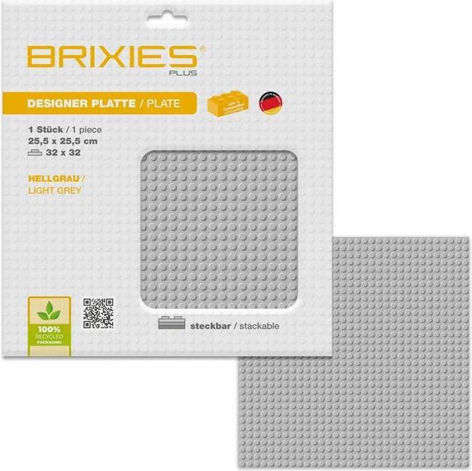 Produktbild Brixies Bauplatte 32x32 Basic hellgrau