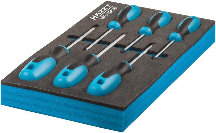 Produktbild HAZET Schraubendreher Satz ∙ TORX 163-266/6 ∙ Innen TORX Profil ∙ T10 ∙ T15 ∙ T20 ∙ T25 ∙ T27 ∙ T… (TX)