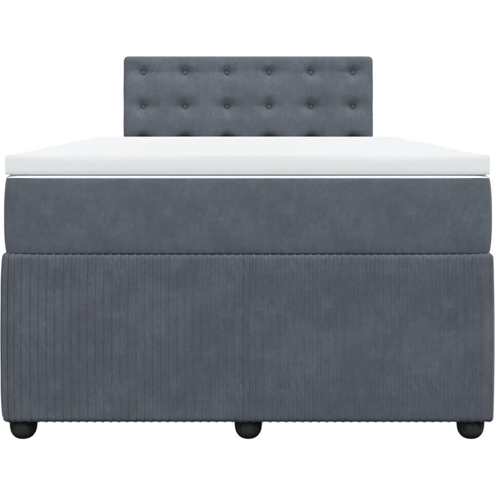 Thumbnail - VidaXL, Bett, Bo x springbett mit Matratze 120 x 190 cm Samt (120 x 190 cm)