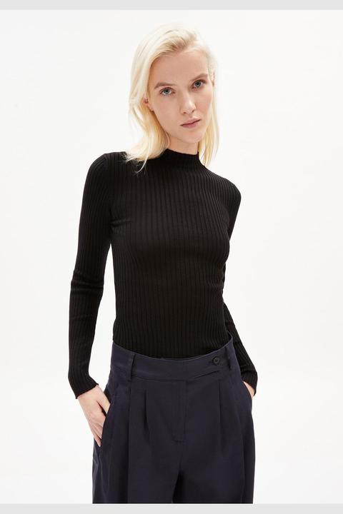 Produktbild Armedangels Alaania Pullover Crew Neck Black (L)
