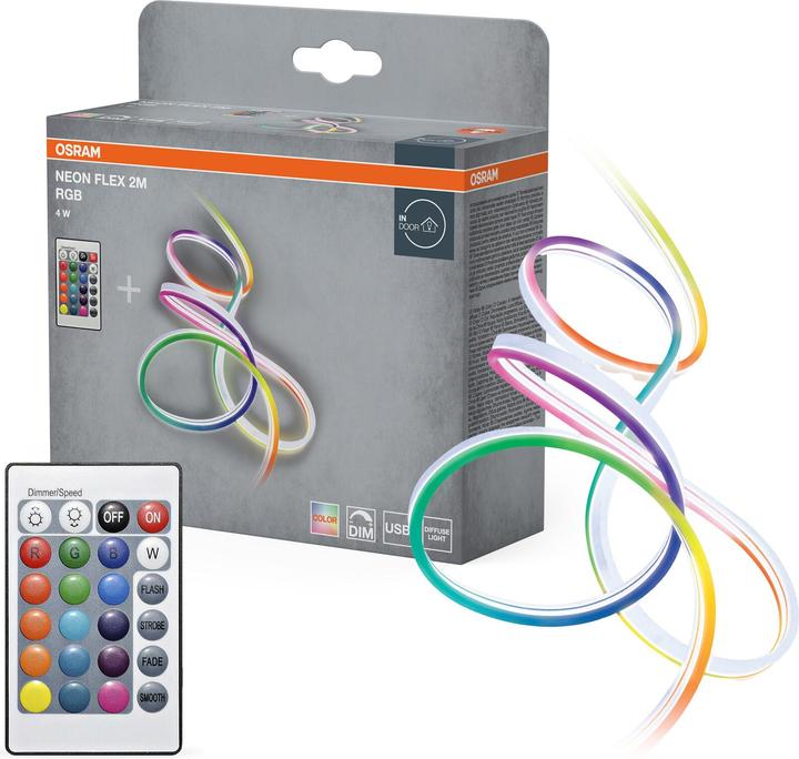 Produktbild Osram Neon Flex 2M RGB USB Remote Control (RGB, 200 cm, Indoor)