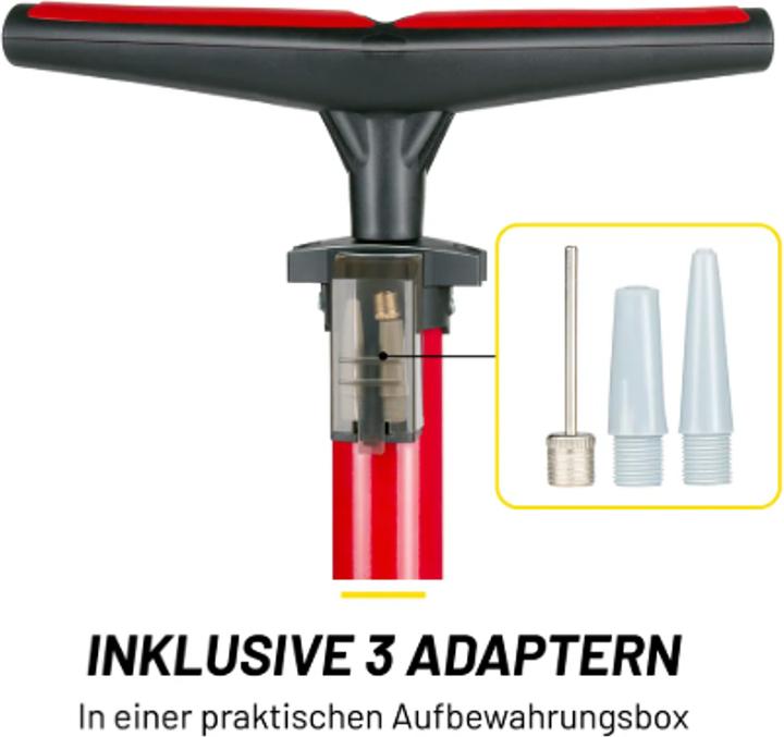 Immagine prodotto Dunlop Pompa da pavimento per bicicletta nera/rossa