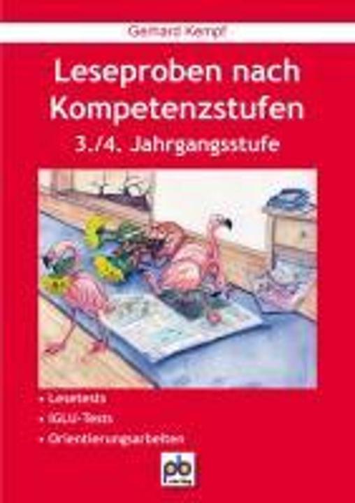 Produktbild Leseproben nach Kompetenzstufen (Deutsch, Gerhard Kempf, 2010)