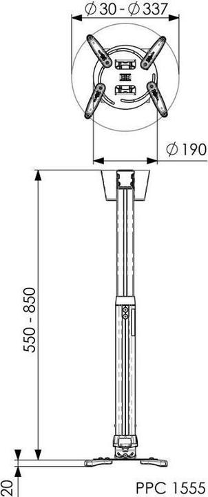 Actual product image Vogels Ppc-1555 (Ceiling)