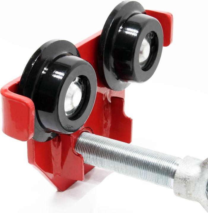 Actual product image Wiltec Crane Trolley 1000kg 55-210mm adjustable Flange Width Hand-Geared Trolley