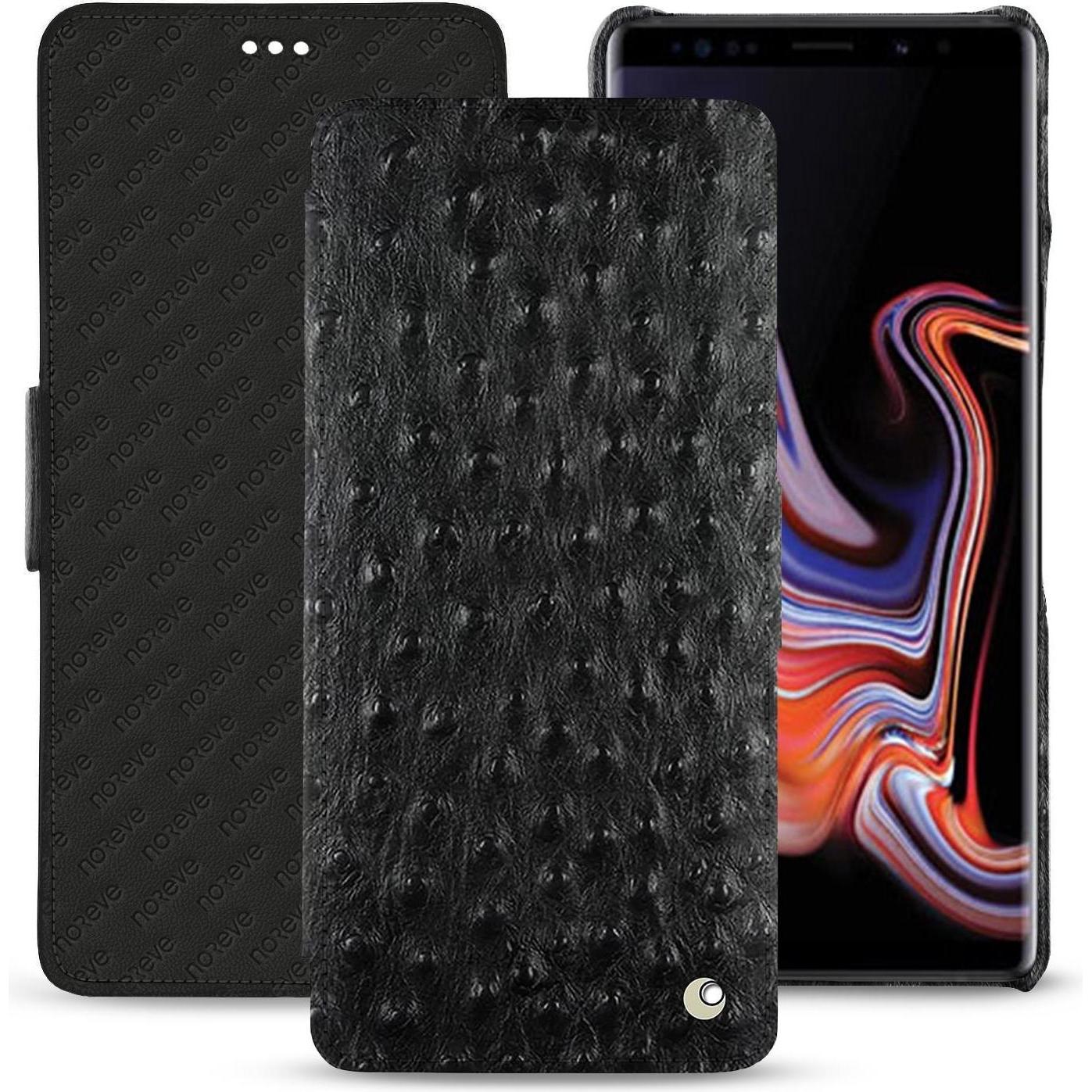 Noreve Lederschutzhülle horizontal (Samsung Galaxy Note 9), Smartphone Hülle, Schwarz