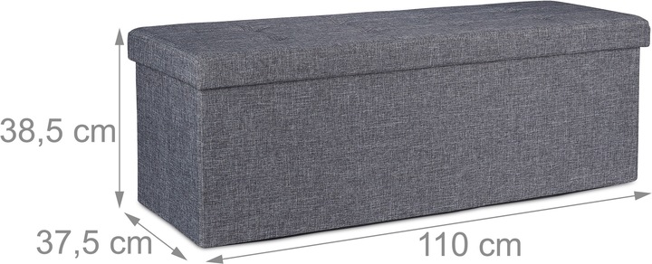 Image du produit Relaxdays Banquette rangement, spacieuse (110 cm)
