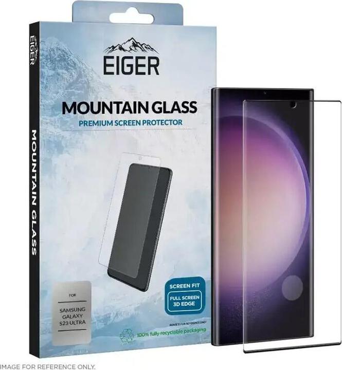 Actual product image Eiger Mountain Glass Clear Edge (1 Piece, Samsung Galaxy S23 Ultra)