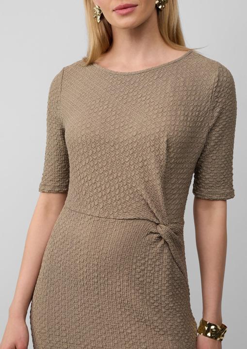 Image du produit S.Oliver Kleid Strukturiertes Jersey-Etuikleid mit Knotendetail (38)