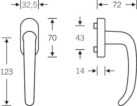 Actual product image FSB Window handles 1023 (Window handles)