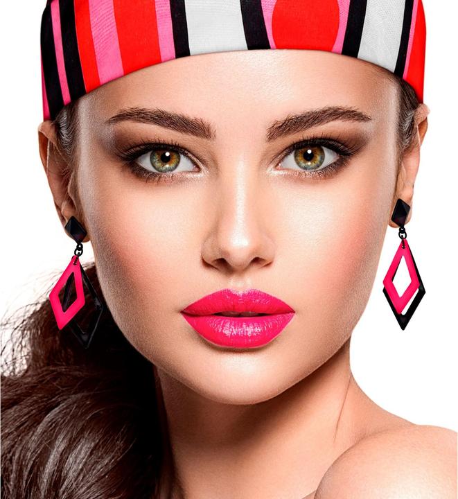 Immagine prodotto Widmann Orecchini a rombo neri e rosa fluo